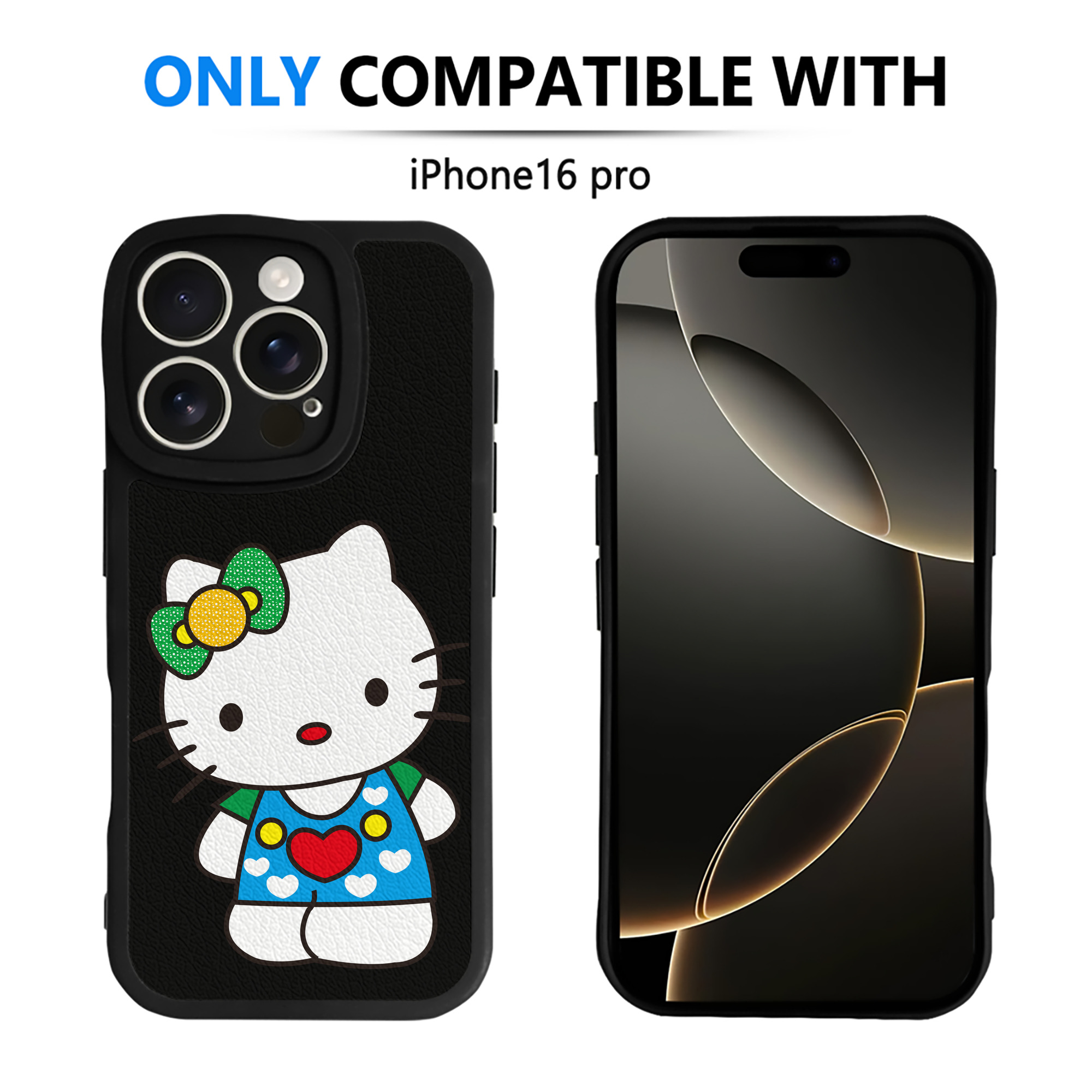 （画像用） Hello Kitty ハローキティ 【iPhone 16シリーズ対応】シリコンスマホケース（レザー調） 材質：シリコン